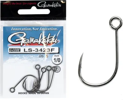 Набор крючков рыболовных Gamakatsu LS-3423F New Label Hooks разм. 1/0 (5шт)