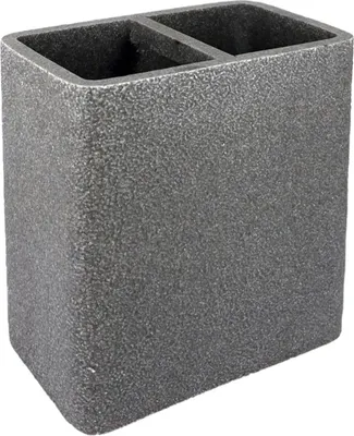 Стакан для зубной щетки и пасты Caspian Bath 90173 (темно-серый)