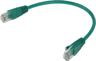 Кабель Buro Литой Molded UTP кат.5E 4 пары 26AWG (0.25м, зеленый)