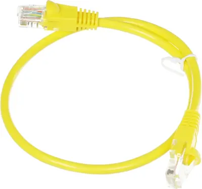 Кабель Buro Литой Molded UTP кат.5E 4 пары 26AWG (0.5м, желтый)