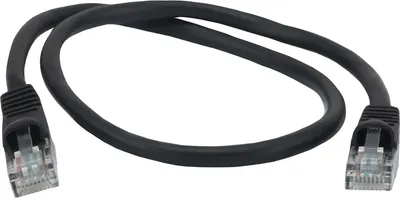 Кабель Buro Литой Molded UTP кат.5E 4 пары 26AWG (0.5м, черный)