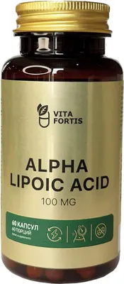 Жирные кислоты VITA FORTIS Альфа-липоевая кислота №60 (в капсулах по 400 мг)