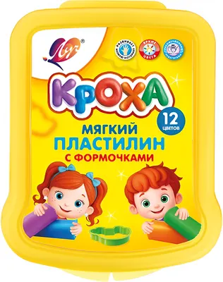 Пластилин восковой ЛУЧ Кроха / 35C 2312-08 (12цв)