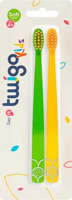Набор зубных щеток Miradent Flipper F26803 (2шт, зеленый/желтый)