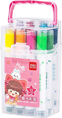 Фломастеры Deli HM65312PINK (12цв)