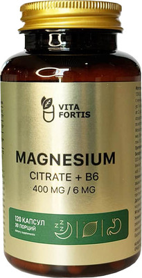 Витаминно-минеральный комплекс VITA FORTIS Магний с витамином В6 (120 капсул)