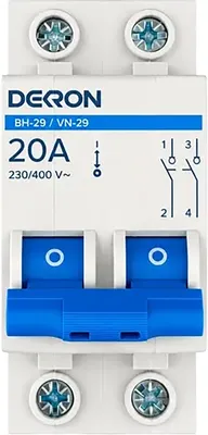 Выключатель нагрузки DEKRON ВН-29 2P 20А / is29-2-20-dek