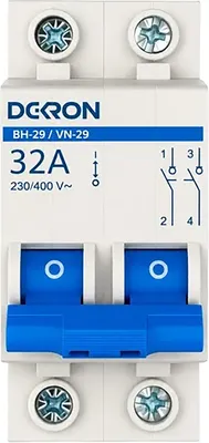 Выключатель нагрузки DEKRON ВН-29 2P 32А / is29-2-32-dek