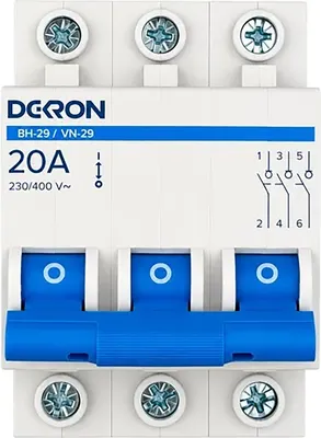 Выключатель нагрузки DEKRON ВН-29 3P 20А / is29-3-20-dek