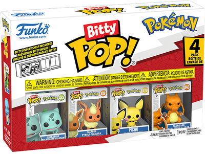 Набор фигурок коллекционных Funko Bitty POP! Pokemon Bulbasaur+Flareon+Pichu+Charizard / Fun81134