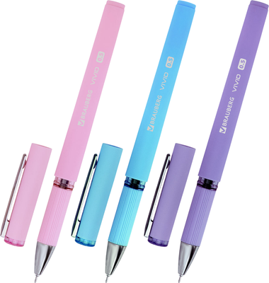 Набор гелевых ручек Brauberg Vivid Pastel / 144540 (3шт)