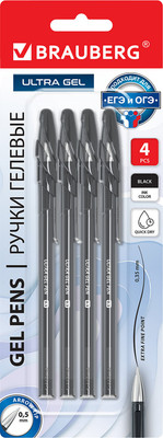 Набор гелевых ручек Brauberg Ultra Gel / 144268 (4шт)