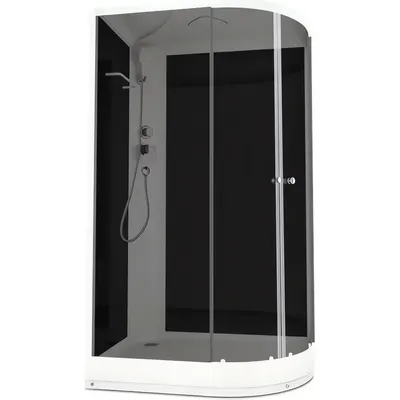 Душевая кабина Domani-Spa Delight Slim 128 L 120x80 / DS01DS128LLBT00 (черный/тонированное стекло)