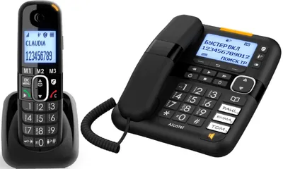 Беспроводной телефон Alcatel R100 Combo Ru Black