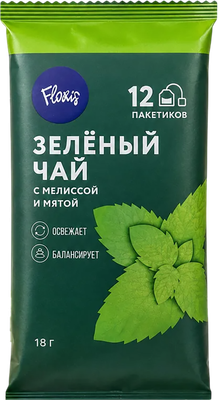 Чай пакетированный Floris Зеленый чай с мелиссой и мятой (12пак)