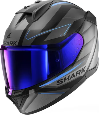 Мотошлем Shark Helmets D-SKWAL 3 Sizler Mat / HE0923EKAB (M, черный/антрацит/синий)