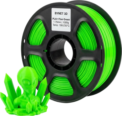 Пластик для 3D-печати BYNET3D PLA + / BN_PLA10_FG (Fluo Green)