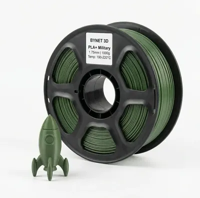 Пластик для 3D-печати BYNET3D PLA + / BN_PLA10_MGR (Military Green)