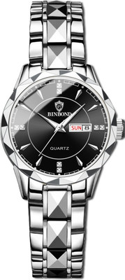 Часы наручные женские BINBOND B5552 (серебристый/черный)