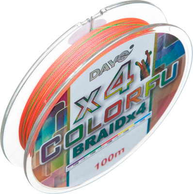 Леска плетеная Dayo Colorfu X4 624615-0.35мм (150м, мультиколор)