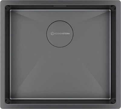 Мойка кухонная KUCHENSTERN Kraft 50 / 501GM50 (вороненая сталь)