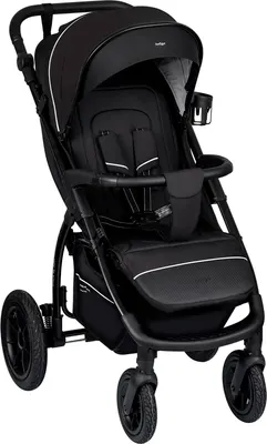 Детская прогулочная коляска INDIGO Epica Xl Air+ с сумкой (черный)