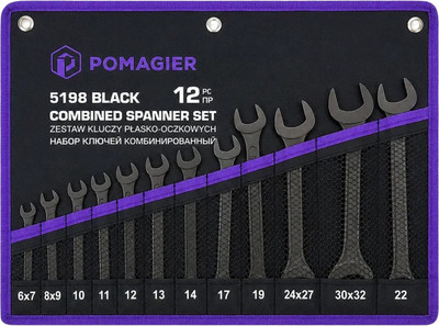 Набор ключей Pomagier POM-5198 Black (68301)