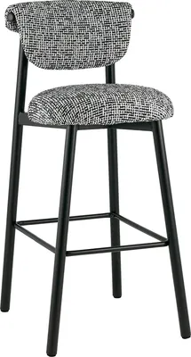 Стул барный Stool Group Брэнан / MT12085-19 BL (черно-белый/черный)