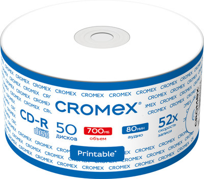 Набор дисков CD-R Cromex 700 Mb 52x / 514304 (50шт)