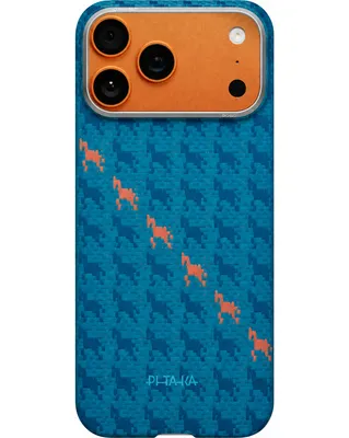 Чехол-бампер Pitaka Happiness Rides Ultra-Slim Apple iPhone 17 Pro (индиго)