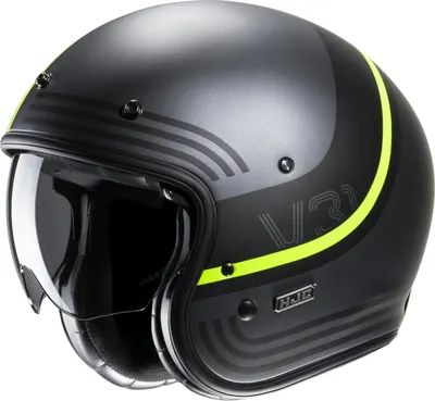 Мотошлем HJC V31 Byron (S, серебристый/желтый)
