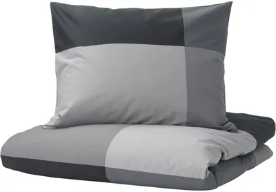Пододеяльник с наволочками Ikea Brunkrissla / 305.645.83 (черный)