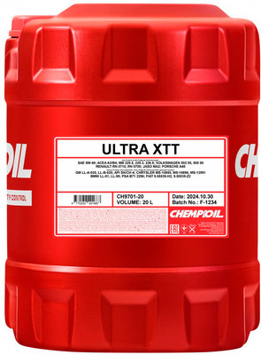 Моторное масло Chempioil Ultra XTT 5W40 SN/CF / CH9701-20 (20л)