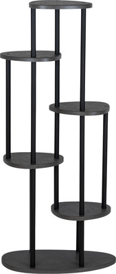Стойка для цветов Мебелик Рилле 450 (серый бетон/черный)