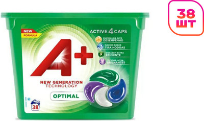 Капсулы для стирки A+ Optimal (38шт)