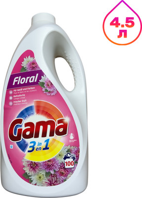 Гель для стирки GAMA Floral с цветочным ароматом (4.5л)