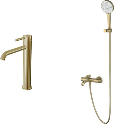 Комплект смесителей Oliveeka OL-639017+88239017-BG (золотой матовый)
