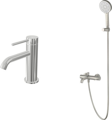 Комплект смесителей Oliveeka OL-639017+88139017-BN (никель матовый)