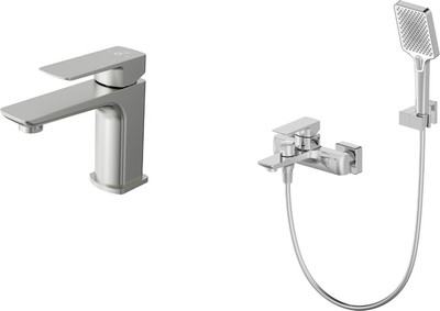 Комплект смесителей Oliveeka OL-639003A+139003-BN (никель матовый)