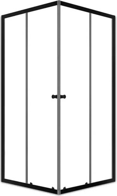 Душевой уголок Domani-Spa Cube 88 80x80 / DS04Cb88L0Cl00.Gt-Black (без поддона, графит/прозрачное стекло)