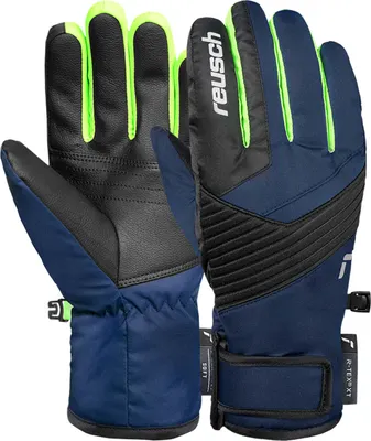 Перчатки лыжные Reusch Dan R-Tex XT / 6561213-7712 (р.6.5, Black/Dress Blue/Neon Green)