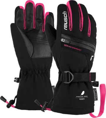 Перчатки лыжные Reusch Lando R-Tex XT Junior / 6161243-3963 (р.4, Pink Glo/Black)