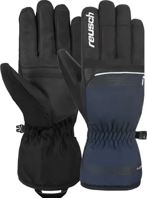 Перчатки лыжные Reusch Snow King / 6401198-7787 (р.7, Black/Dress Blue)