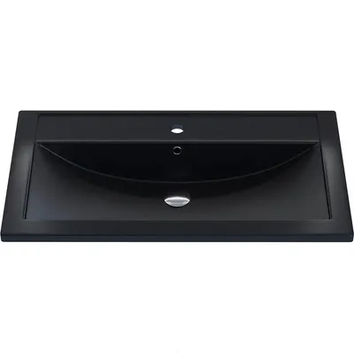 Умывальник Uperwood Foster Quartz 80x45.5x17.5 (черный матовый/космос)