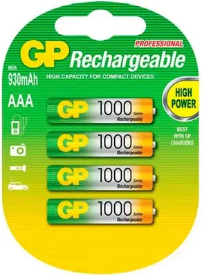 Комплект аккумуляторов GP Batteries GP100AAAHC3-2CRCB4 (4шт)
