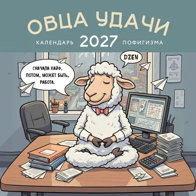 Календарь настенный Эксмо Овца удачи. Календарь пофигизма. 2027 год (9785042406928)