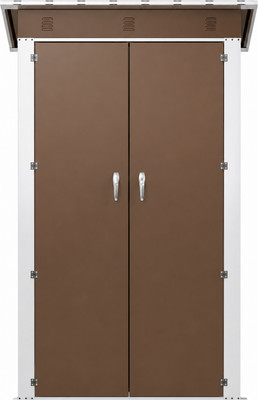 Сарай из металла Aobabo С односкатной крышей SS-03 New Br (распашные двери)