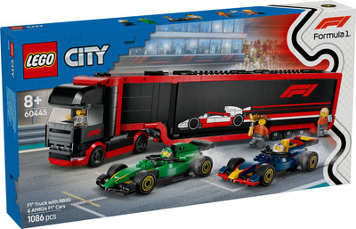 Конструктор Lego City Грузовик F1 с гоночными автомобилями RB20 и AMR24 60445