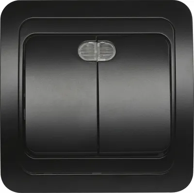 Выключатель SmartBuy SBE-02b-10-SW2-1-c (черный)