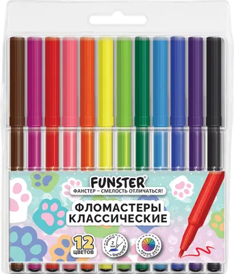 Фломастеры FUNSTER Кошачьи лапки / 152669 (12цв)